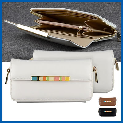 PU Leather Woman Wallet Purse Apple Cell Phone Cases Pouch Bag With Card Slot
