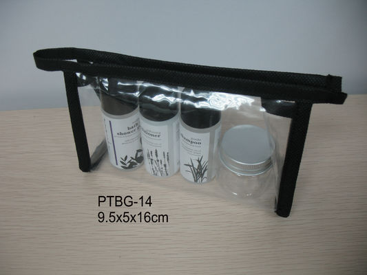 Easy Handle Clear Toiletry Travel Bags / Small Cosmetic Pouch