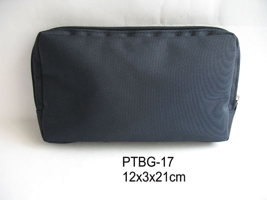 Stars Hotels Zip Lock Toiletries Travel Bag , Black PVC Cosmetic Bag