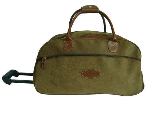 Small Durable 120Z Canvas Sports Trolley Bags with wheels / Printing logo