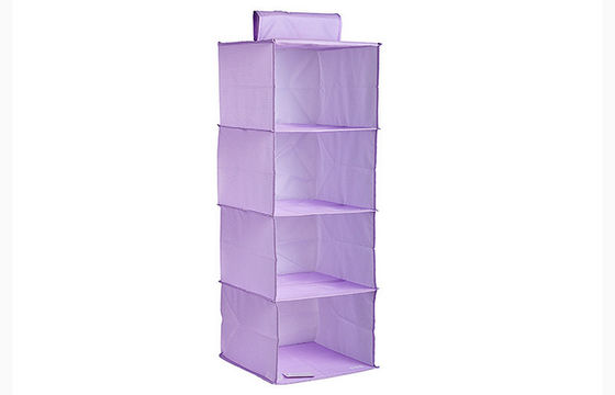 Medium Purple Four Lattice Hanging Clothes Folding Trunk Organizer Bags