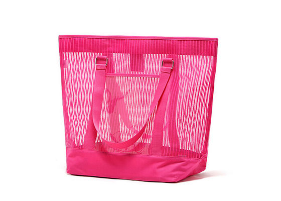Multifunctional Rose Ladies Beach Bag / Clear Plastic Tote Bags Promotional
