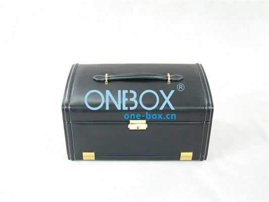 Elegant waterproof leather jewellery gift box , professional cosmetic case for women