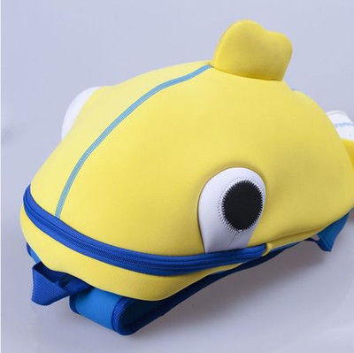 Whale shape Water proof Neoprene diving material fashion healthy lovely children school bag backpack