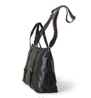 Long Strap Gionar Mens Leather Briefcase Bag high capacity With Fine workmanship