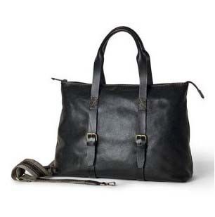 Long Strap Gionar Mens Leather Briefcase Bag high capacity With Fine workmanship