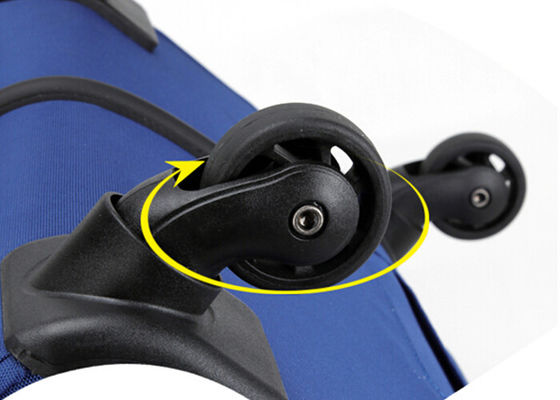Ultralight Nylon travel luggage set with aluminium retractable trolley and external skate wheels