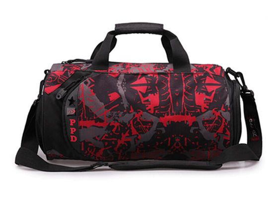 Personalized round duffle bag for youth nylon material intaglio printing  CYMK or Pantone color